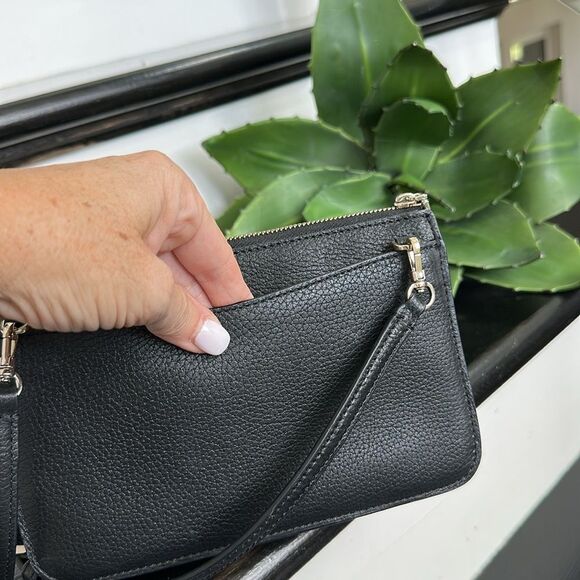 Kate Spade New York Leila genuine, leather Crossbody shoulder clutch handbag - Picture 7 of 12